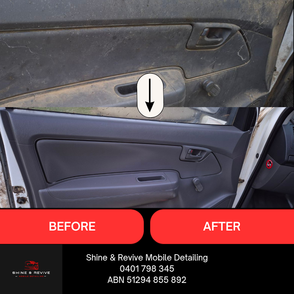 Car door panel restoration - before and after detailing transformation